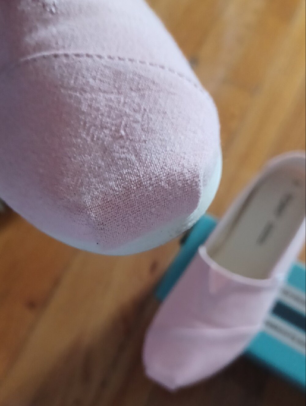 Toms Pink Canvas Slip-On Flats - Picture 15 of 16